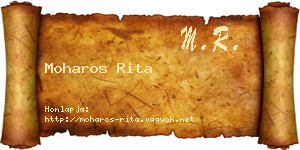 Moharos Rita névjegykártya