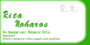 rita moharos business card